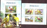 Mocambique  2016  4 W. + 1 Bl.  **  KLB  Tauben