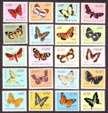 Mocambique  1953  20 Werte  **  Schmetterlinge  FM