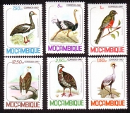 Mocambique  1980  6 Werte  **  Heimische Vögel