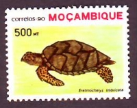 Mocambique  1990  1 Wert  **  Schildkröte