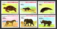 Mocambique  1990  6 Werte  **  Gefährdete Wildtiere