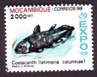 Mocambique  1998  1 Wert  **  Quastenflosser