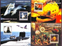 Preview: Mocambique  2002  25 Blöcke  **  Welt des Meeres