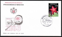 Monaco  2003  1 Wert auf 1 FDC  Weihnachtsstern