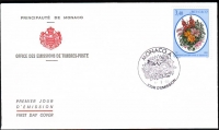 Monaco  1993  1 Wert auf 1 FDC  Blumenstrauß