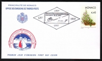 Monaco  1997  1 Wert auf 1 FDC  Blumengesteck