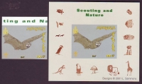 Mongolei  2001  1 W. + 1 Bl.  **  B  Fledermaus