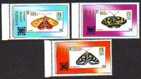 Mongolei  2019  3 Werte  **  AD  Schmetterlinge