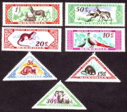 Mongolei  1959  7 Werte  **  Heimische Wildtiere