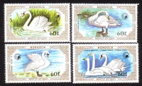 Mongolei  1987  4 Werte  **  Schwäne
