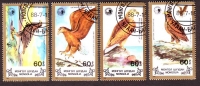 Mongolei  1988  4 Werte  gestempelt  Seeadler