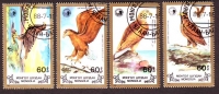 Mongolei  1988  4 Werte  gestempelt  Seeadler