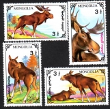 Mongolei  1992  4 Werte  **  Elche