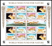 Mongolei  1995  16 Werte  **  KLB  Mongolische Saiga  WWF