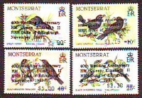 Montserrat  1987  4 Werte  **  Vögel - Aufdruck 1