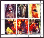 Mordovia  1999  6 Werte  **  KLB  Pferde