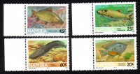 Namibia  1992  4 Werte  **  Karpfen / Barbe / Katzenfisch