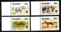 Namibia  1993  4 Werte  **  Gefährdete Wildtiere