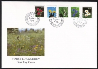 Norwegen  1997  5 Werte auf 1 FDC  Heimische Pflanzen