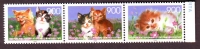 Ossetien  1996  3 Werte  **  ZD  Hauskatzen