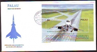 Preview: Palau  1995  12 W. + 1 Bl. auf  2 FDC  Geschichte des Düsenflugzeuges