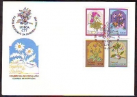 Portugal - Madeira  1983  4 Werte auf  1 FDC  Blumen