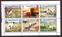 Ras al - Khaima  1976  6 Werte  **  KLB  Hunde