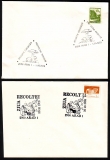 Rumänien  1988  2 Briefe mit 4 Pilzstempel  (02)