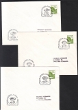 Rumänien  1992  3 Briefe mit 6 Pilzstempel  (40)
