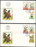 Rumänien  1993  6 Werte auf 2 FDC  Heilpflanzen