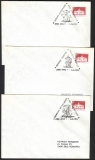 Rumänien  1993  3 Briefe mit 3 Pilzstempel  (16)