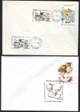 Rumänien  1986  2 Briefe  mit Pilzfrankatur und Pilzstempel  (17)