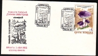Rumänien  1992  1 Brief mit 2 Pilzsonderstempel