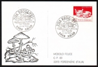 Rumänien  1984  1 Karte mit Pilze im Stempel