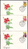 Rußland  1996  5 Werte auf 5 FDC  Gartenblumen