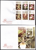 Sahara Republik  1999  6 W. + 1 Bl. auf 2 FDC  Orchideen