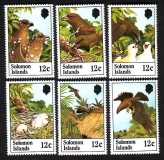 Salomoninseln  1982  6 Werte  **  Weißbauchseeadler