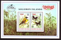 Salomoninseln  1997  1 Block  **  Gelbbauchdickkopf / Ritterfalter