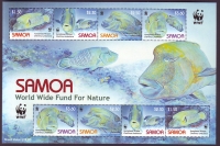 Samoa  2006  8 Werte  **  KLB  Napoleonfisch  WWF