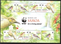 Samoa  2009  8 Werte  **  KLB  Heimische Landvögel  WWF