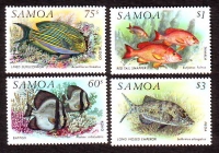 Samoa  1993  4 Werte  **  Meeresfische