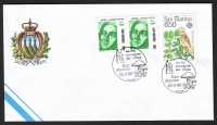 San Marino  1990  1 Brief  Pilze im Stempel