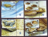 Sao Tome und Principe  2001  4 Werte  **  Bastardschildkröte  WWF