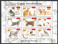 Sao Tome und Principe  2004  9 Werte  **  KLB  Hauskatzen