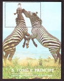 Sao Tome und Principe  1992  1 Block  **  Bergzebra