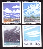 Schweden  1990  4 Werte  **  Wolken und Wetter