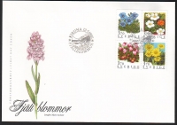 Schweden  1995  4 Werte auf 1 FDC  Gebirgsblumen