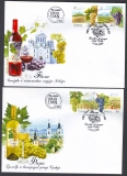 Serbien  2008  4 Werte auf  2 FDC  Weinanbau