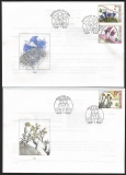 Slowakei  1995  3 Werte auf 2 FDC  Wildblumen