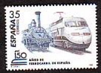 Spanien  1998  1 Wert  **  Dampflok / E-Lok